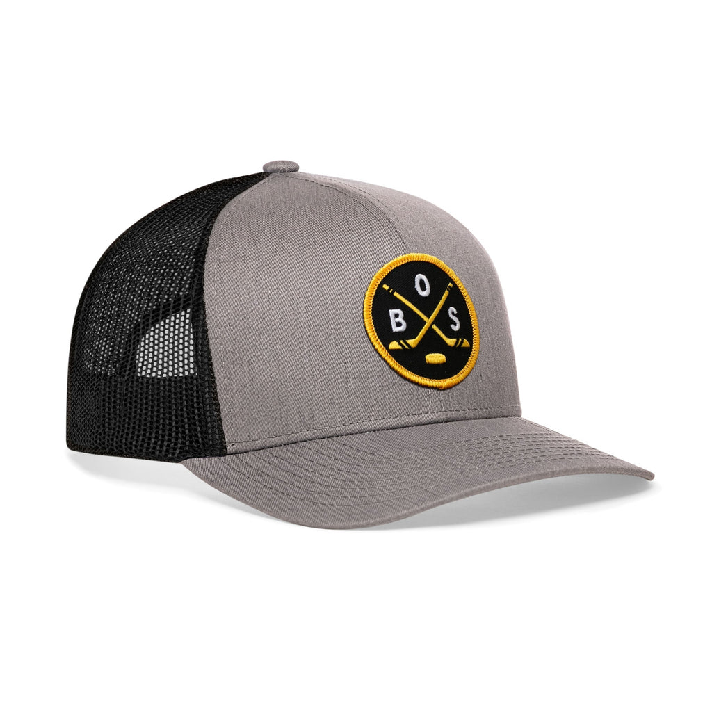 Boston Hockey Trucker Hat  |  BOS X Snapback