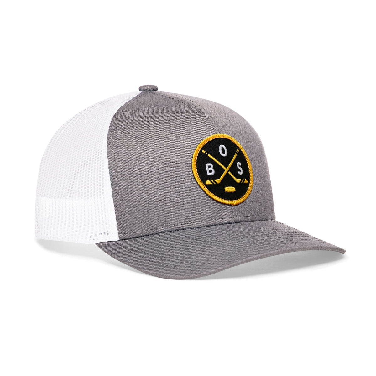 Boston Hockey Trucker Hat  |  BOS X Snapback