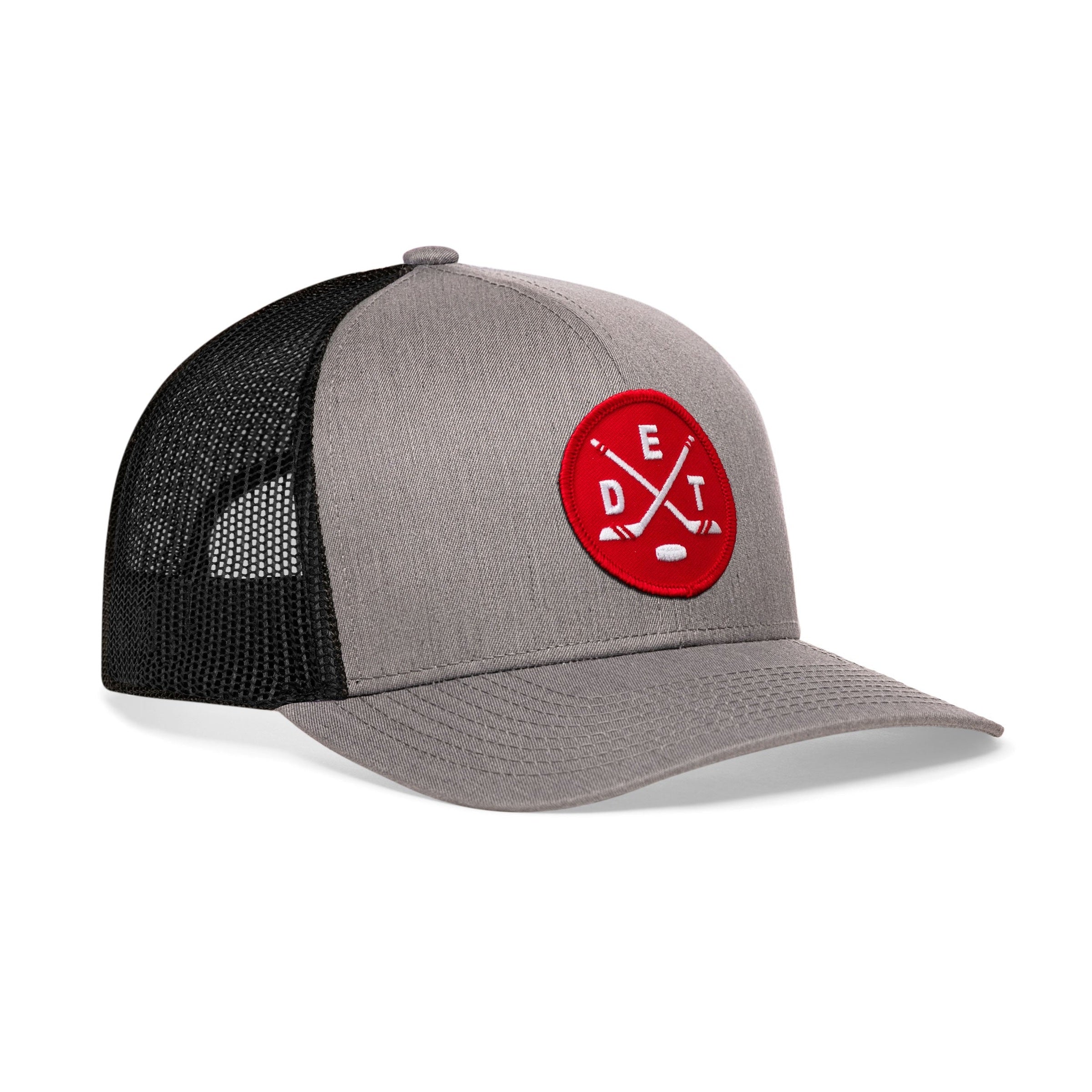Detroit Hockey Trucker Hat  |  DET X Snapback