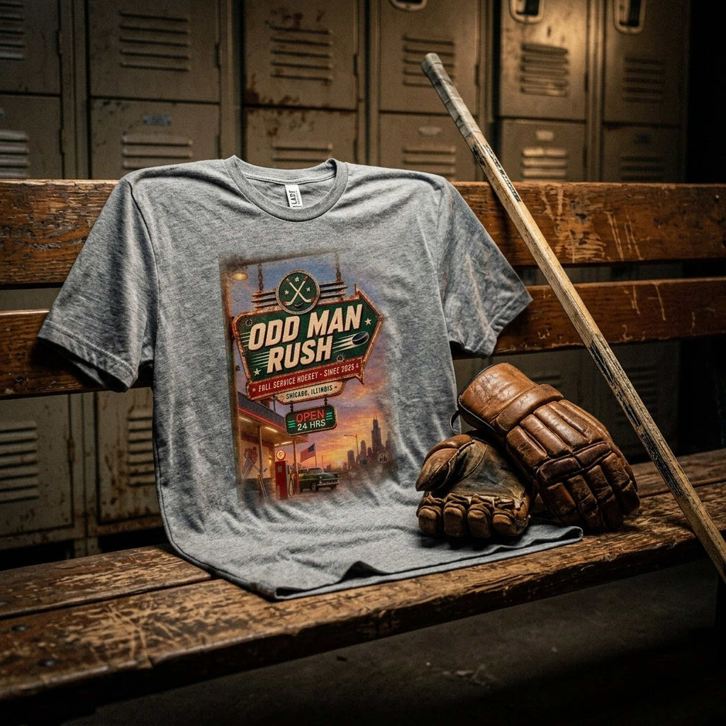 Crew neck t-shirt — Vintage Locker Room Lifestyle | Generated by Modelize