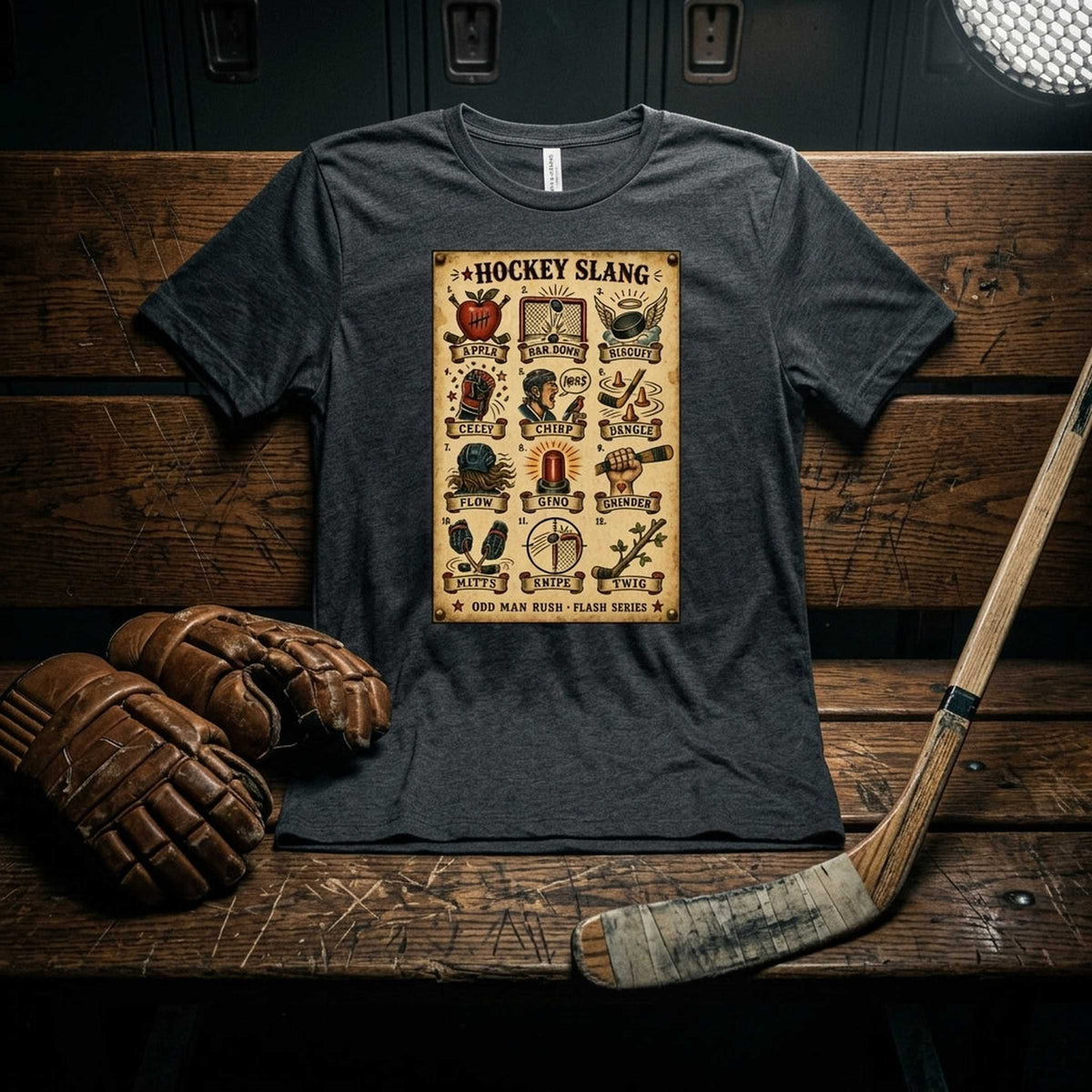 Short-sleeve crew neck t-shirt — Vintage Locker Room Lifestyle | Generated by Modelize