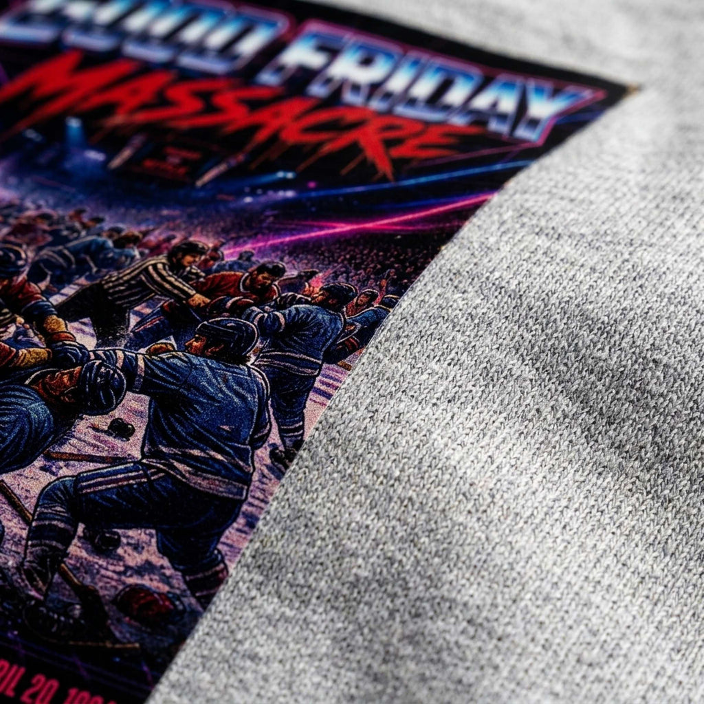 Short-sleeve graphic t-shirt — DTF Print Close-up | Generated by Modelize
