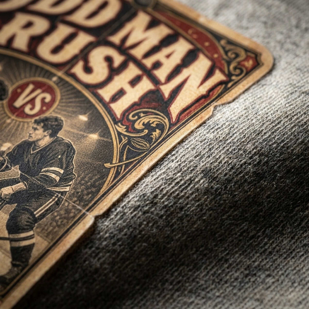 Graphic T-Shirt — DTF Print Close-up | Generated by Modelize