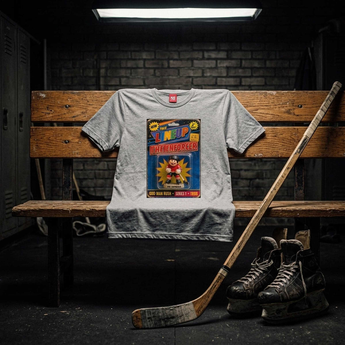 Short-sleeve t-shirt — Vintage Locker Room Scene | Generated by Modelize